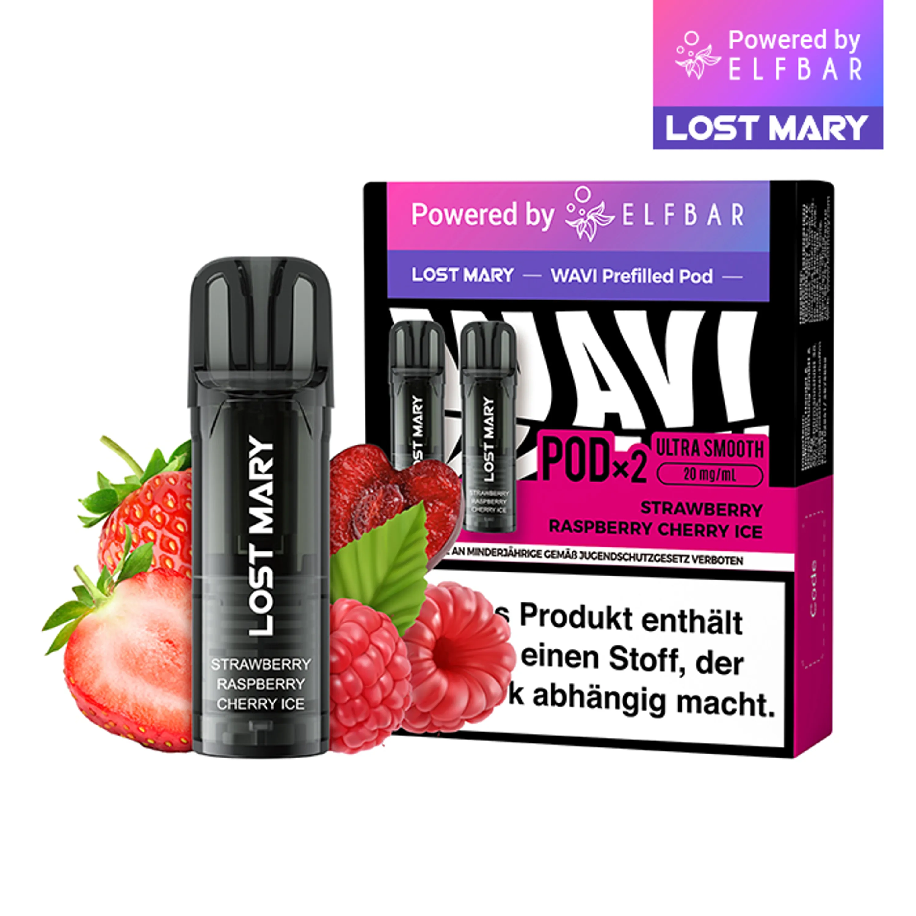 WAVI Pods – Strawberry Raspberry Cherry Ice